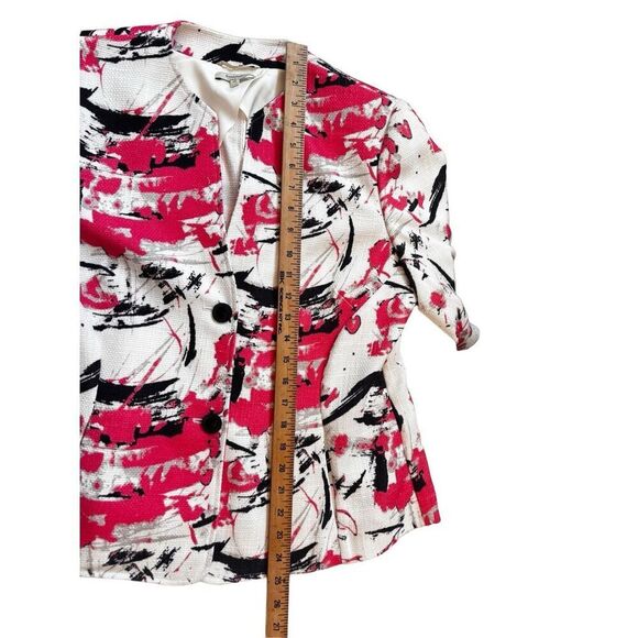 Santorelli Made in Italy Blazer – Size 48  Structured blazer with an abstract pa - Picture 13 of 16